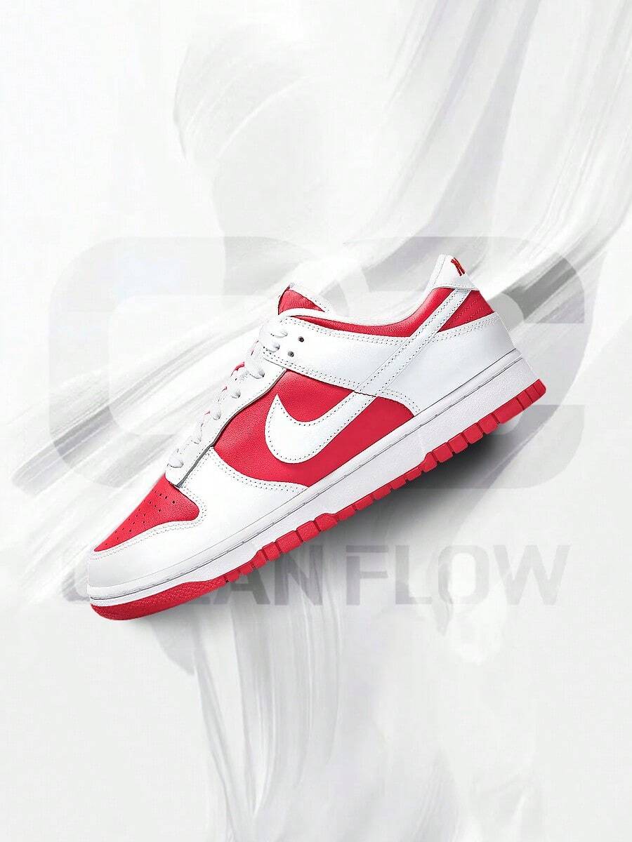 Dunk Low Championship Red– Men's Lifestyle Sneakers – Shoes For Man -Vintage-Spring & Summer-Inspired Running Shoes, Shock-Absorbing Comfort, Gym To Streetwear Casual Wear-Mother's Day Gifts-Father's Day Gift–DD1391 600 - University Red/White-Total Orange - 查看 1