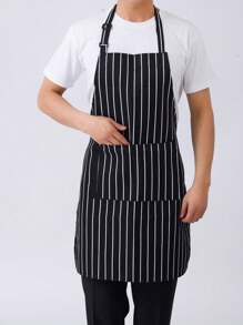 Delantales de cocina de restaurante para uso comercial y doméstico, servicio de alimentación, cafetería, hotel, personal de servicio y chef, diseño unisex