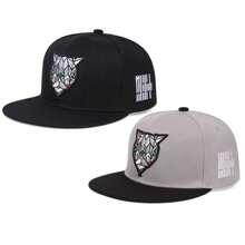 1pc New Arrival Diamond-Embroidered Letter Flat Brim Baseball Cap Sun Protection Street Style Unisex Couple Hat