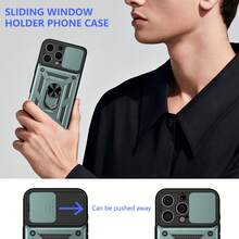 全新军用风格手机壳，带隐藏支架，防摔保护手机壳，适用于 Apple 11/12/13/14/15/16 Pro Max、Galaxy S22/23/24/S25+ Ultra、A04/A05/A14/A15/A24/A25/A34/A54、A56、A36、A26 防水防震防刮 - 綠色 - 查看 2