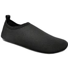 Children's Aqua Shoes Half Slip-On Neoprene 16 To 36 Girl Boy Plain - màu đen - Xem 1