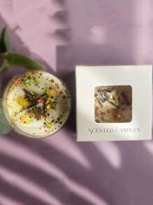 6 cajas de velas aromáticas con flores secas de cristal, decoración con purpurina de colores, 6 fragancias perfectamente combinadas para mejorar el ambiente romántico, ¡excelentes como regalo para fiestas!