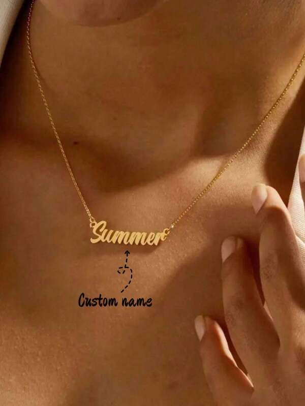 1 Stück individualisierter Edelstahl-Namensanhänger Halskette - das perfekte Geschenk für Damen Geburtstage und Abschluss, Erntedankfest und Weihnachten Gold, personalisiert und einzigartig, ideales Geschenk für sie, ihren Freund, ihre Freundin, Vater, Mutter, Familie, Freunde, Haustiere, Sohn, Tochter, Großeltern Jahrestage, Valentinstag, Muttertag, Geburtstage, Abschluss, Vatertag, Hochzeiten, täglicher Gebrauch, Partys, Bälle