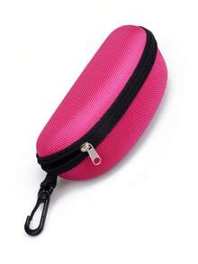 防压 EVA 太阳镜盒 - 防水牛津布拉链收纳带登山扣，便携式旅行眼镜收纳盒，适合男士/女士（时尚黑色和多色可选） - 多色 - 查看 5