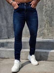 Men's Pocket Distressed Skinny Casual Fashionable Jeans