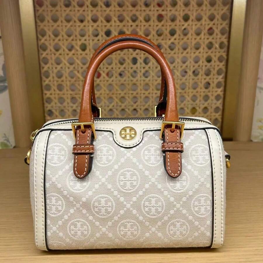 Pillow Bag Old Flower Wine Barrel Bag Shoulder Crossbody Handle Women's Bag  Size:25x16x18.5 Designer Bag Summer Dresses For Women - Almond White - View 1