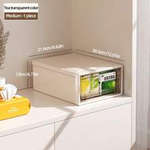 1pc透明医药盒药品收纳盒抽屉式家用药箱大容量储物柜多层家用包装 - 彩色 - 查看 10