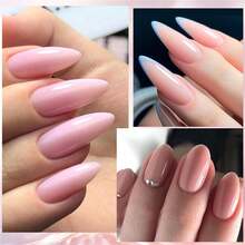 Mtssii Glass Bottle Milky White Nude Pink Color Rubber Base Gel Nail Polish 10ml Long-Lasting Semi-Permanent Varnish Soak Off Self Leveling UV LED Gel Nail Supplies