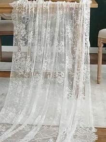 1 件白色蕾丝桌布，法式桌旗，生日派对布，适合家庭聚会、派对、晚宴装饰夏季礼物婚礼海滩返校学校用品房间装饰 - 白色蕾絲 - 查看 8