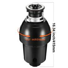 Garbage Disposal, 1HP 3270RPM Continuous Feed Food Waste Disposer, EZ Connect Food Waste Grinding System With Sound Reduction, Power Cord & Splash Guard For Kitchen Sinks - US A Type Plug(110-127V) - View 9