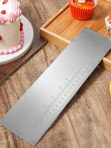 1 Peça Raspador de Bolo de 25cm ou 30cm, Raspador de Bolo de Aço Inoxidável com Escala, Alisador de Bolo, Pente Decorativo de Bolo, Ferramenta de Medição de Bolo e Manteiga Cremosa, Acessório de Cozinha Doméstica - Prata - Visão 5