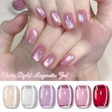 Mtssii 6支装 7毫升 水光猫咪磁性凝胶指甲油 闪亮果冻半透明半永久可卸UV LED水晶磁性凝胶指甲油 水晶甲油 夏季美甲 - 彩色 - 查看 10