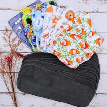 Juego de 12 pañales de tela para bebé con insertos de microfibra como regalo de Halloween y Acción de Gracias