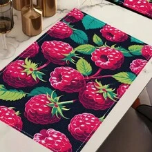 1/4/6/8/12 Piezas Manteles de mesa impresos de lino lavables, almohadillas protectoras de superficie, manteles de mesa de comedor para interiores y exteriores, adecuados para fiestas festivas, decoración de cocina y mesa de comedor