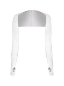 1/2pcs Women's Shirt With Long Vacation Layered Top, Swept Down Shirt, Underskirt, Hoodie, With A Small Fart Curtain Inside, Shawl, Sun Protection Sleeves, Women's Sun Protection, Cool, Shrugged Shoulders