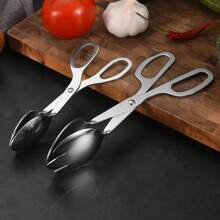 1pc Stainless Steel Salad Tongs/Cooking Tongs, Food Tongs, Serving Tongs, Cake Tongs, Buffet Snack Tongs, Bread Baking Tongs, Grill Tongs For Cooking, Serving, Grilling, Buffet, Salad | Kitchen Gadgets, Kitchen Accessories, Restaurant Service, Tableware