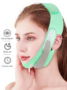 1 Peça Faixa de Levantamento Facial, Máscara Facial em Forma de V para Dormir, Tira para o Queixo, Adequada para Exercícios, Yoga, Máscara Facial, Uso Durante o Sono para Melhor Efeito, Lavável e Reutilizável