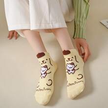 Sanrio 5 Pairs Of Random Sanrio Hello Kitty Culomi Socks Casual And Versatile For Everyday Wear Youth Socks Low Vamp Summer Short Tube Socks No Show Socks