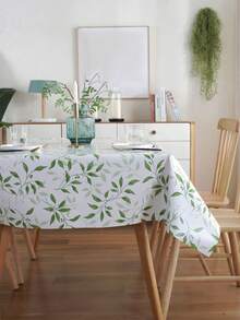 PVC [Plastic Material] Non-Woven Fabric Green Bamboo Leaf Pattern Tablecloth, Thin Style, Waterproof And Oil-Proof, Easy To Clean. Suitable For Decorating Tabletops And Holiday Party Decorations. - Multicolor - View 8
