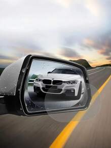 Film transparent haute protection pour rétroviseur de voiture - Film de protection contre la pluie et le brouillard pour les rétroviseurs latéraux et arrière, avec une transparence optique à 99%, un revêtement hydrophobe nano-micronique, une protection contre l'eau, l'huile, la poussière, le brouillard, les rayures et l'éblouissement