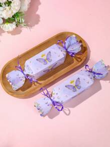6 pièces Boîte-cadeau thème Licorne/Papillon rose violet/Jungle, boîte à bonbons en forme d'oreiller, décorations d'anniversaire, boîte de faveur de fête, boîte d'emballage-cadeau, boîte à gâteaux, boîte de biscuits au chocolat, thème véhicule d'ingénierie/petit éléphant/sirène, fournitures de fête de mariage, cadeaux de baby shower, cadeaux pour invités, emballage cadeau