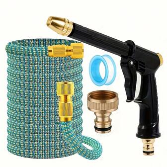 1pc Garden Plastic High Pressure Car Washing Magic Auto Expanding Water Hose Tube, Home Gardening Watering