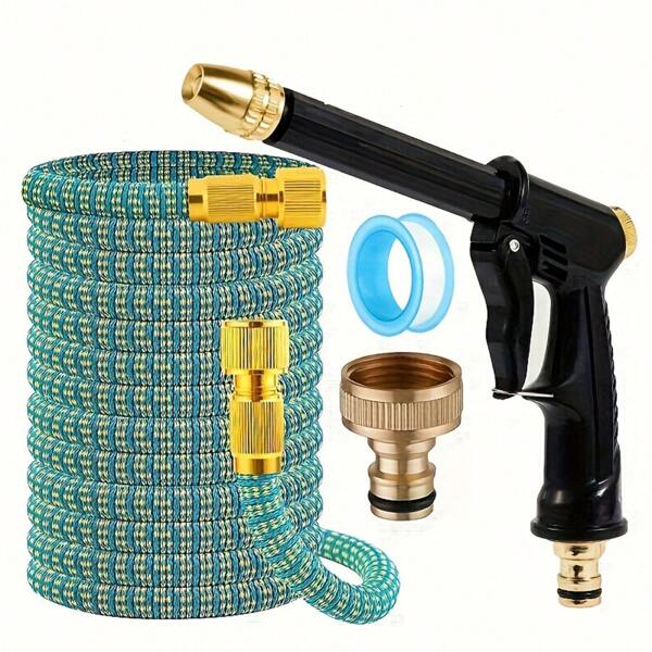 1pc Garden Plastic High Pressure Car Washing Magic Auto Expanding Water Hose Tube, Home Gardening Watering