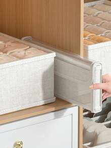 1pc,Sock Storage Boxes, Underwear, Underpants, Bras, Home Boxes, Dormitory Drawer-Style Fabric Compartments, Wardrobe Organization