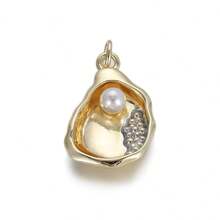 1 件铜微镶嵌锆石时尚高端海洋系列 DIY 吊坠、蘑菇吊坠项链、手链、耳环、珠宝配饰 - 彩色 - 查看 8