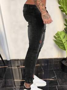 Men's Pocket Distressed Skinny Casual Fashionable Jeans