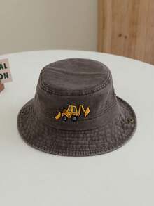 1 件儿童汽车刺绣渔夫帽，防晒帽适合徒步旅行和骑自行车 - 1PC - 查看 17
