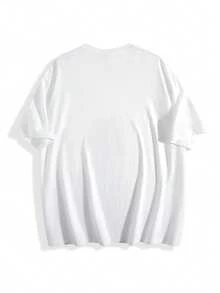 [New] Men's 100% Cotton Simple T-Shirt, Round Neck, Loose Fit, Moisture Wicking Casual Top, Suitable For Spring And Summer - 白色 - 查看 6