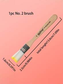 1pc/3pcs Nylon Wide Brush, Wooden Handle, Acrylic Canvas, Oil Painting Brush, Watercolor Brush, Art Stationery, Large Nylon Bristle Brush, Painting Brush, Painting Bristle Brush, Large Row Brush, School Art Painting, Doodle And Coloring Brush, Watercolor And Acrylic Oil Painting Nylon Row Brush, Painting Auxiliary Tools, Wall Painting Tools - Multicolor - View 8