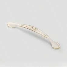 2pcs European Style Blue & Red Antique Amber Cabinet Pulls, Ivory White Aluminum Alloy Drawer Handles, Solid Interior Hardware