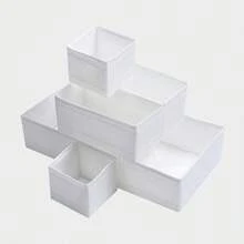 1/3/6 Packs Foldable Cloth Storage Box Closet Dresser Drawer Organizer Fabric Baskets Bins Containers Divider For Baby Clothes Underwear Bras Socks Lingerie Clothing