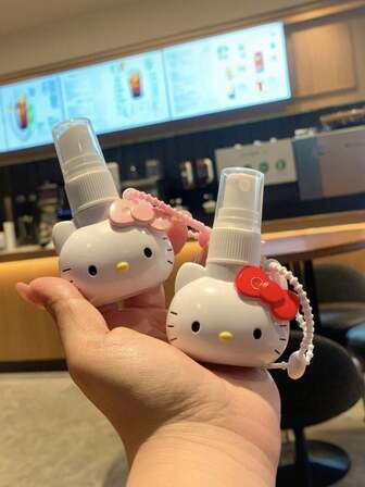 Sanrio 50ml 1Pc Hello Kitty Cute Cartoon Hanging Rope Sub-Bottling Bottle. It Is A Portable Moisturizing Spray Bottle And Can Also Be Used As A Sub-Bottling Bottle For Mosquito . With A Hanging Rope, It Can Be Carried Outside And Hung On A Backpack. It Is One Of The Travel Essentials. It Is Suitable As A Christmas Gift And A Mother's Day Gift, And Is Included In The Holiday Gift Guide.