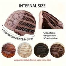 Perruque élégante à vagues pour femmes - Fibre thermorésistante, bonnet rose, densité de 150%, perruque synthétique multifonctionnelle, convient pour le port quotidien, Halloween, cosplay - Perruque bouclée longue de 24 pouces avec raie au centre