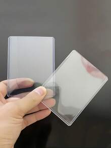 20pcs B8 Size Hard PVC Card Sleeves, Clear Postcard Protective Covers - Clear - View 8