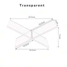 1 Set, Soporte acrílico en forma de X grande para estantería de libros, base para estantería, exhibidor de escritorio para libros, álbumes de fotos y revistas en forma de X