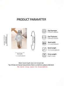 2/1 件时尚圆形表盘石英手表搭配同色系心形水钻珠宝手链，非常适合派对、度假用品、度假服装、旅行打包以及为亲朋好友购买礼物 - 彩色 - 查看 9