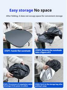 Parasol plegable para parabrisas, visera solar delantera, bloquea los rayos UV para mantener tu coche fresco, tablero de protección solar universal y grueso para sombrear y enfriar el interior del coche