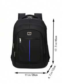 Business Backpack Computer Bag Middle School High School Backpack Large Capacity Travel Bag Korean Men's Backpack - Blue - View 3