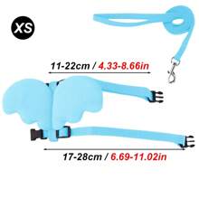 2 Stücke Engelsflügel Geschirr und Leine Set, einziehbare verstellbare Leine Brustgeschirr geeignet für kleine Haustiere