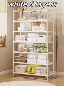 1 pieza Estantería de varios niveles, estante de almacenamiento ahorra espacio para bocadillos, utensilios de cocina, organización del hogar