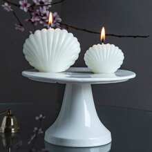 1pc Pearl Shell Scented Candle, Suitable For Wedding Decor, Romantic Candlelight Dinner, Holiday Decoration, Available In Multiple Colors & Sizes