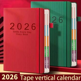 Agenda Planificador de Espiral con Portada Dura 2026, 400 Páginas Planificador Diario Calendario Diario, Gestor de Tiempo Seguimiento de Autodisciplina, Planificador de 365 Días para Oficina, Útiles Escolares, Vuelta al Colegio