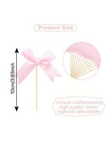 Pink Bow Cake Decorations, Suitable For Baking, Wedding Desserts, Parties, Birthdays, Cake & Cupcake Decor