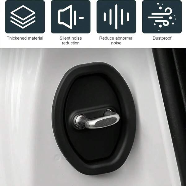 12pcs/Set Silicone Door Lock Cover Protector, Car Door Lock Shock Absorbing Cushion, Shock Absorbing Cushion For All Car Door Locks, Car Protective Accessories