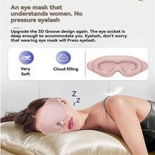 1pc 3D Contoured High Rebound Eye Mask, Non-Pressing Eye Socket, Suitable For Travel, Afternoon Nap, And Sleep - Multicolor - View 3