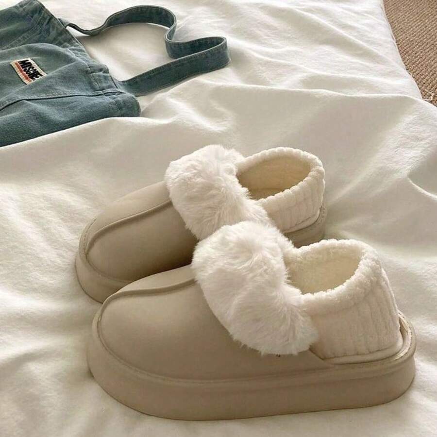 S Cotton Slippers Keep Warm For Women, Wear-Resistant And Comfortable For Home, Detachable And Two-Wear Cotton Slippers For Internet Celebrities